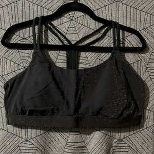 All In Motion Black Sparkle Sports Bra